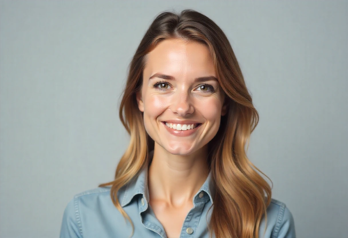 Professional ID photo session with proper lighting and background